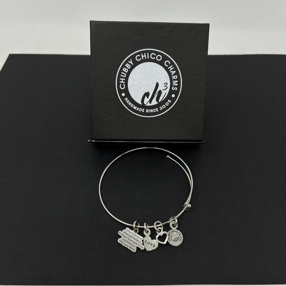 Chubby Chicos Charms You’re Braver That You Belive  Silver Charm Bracelet - Picture 1 of 3
